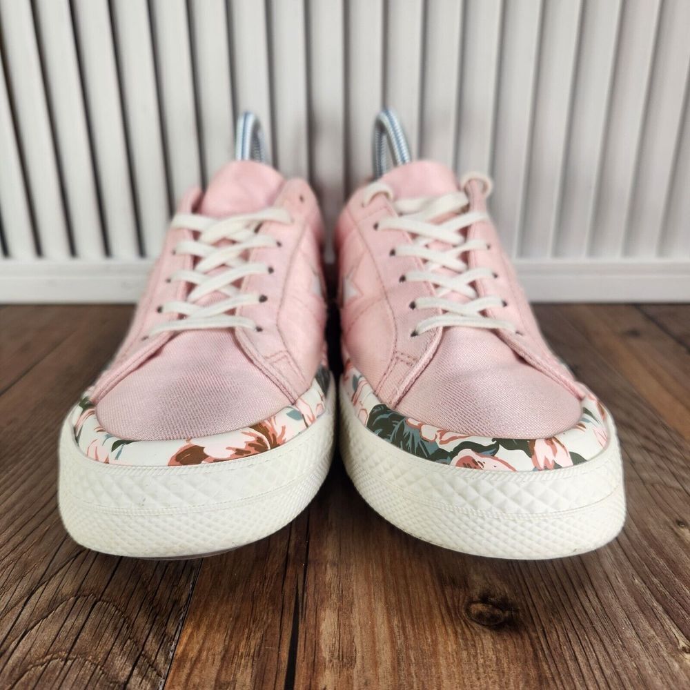 Converse Pink Floral Athletic Shoes - Picture 2 of 10